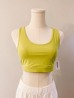 Old Navy Bright Lime Athletic Crop Tank
